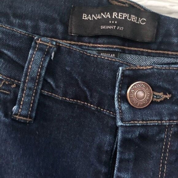 Banana republic dark wash Rinse mid rise skinny jeans -6R - Picture 4 of 12